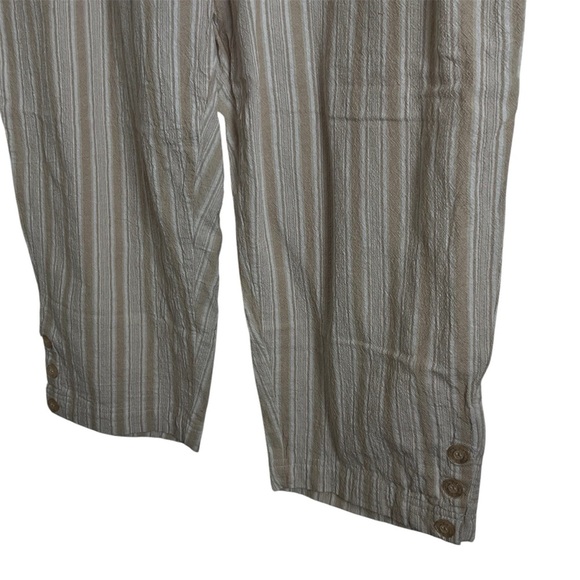 Cathy Daniels Striped Cropped Pants 100% cotton X-Large - Picture 3 of 5